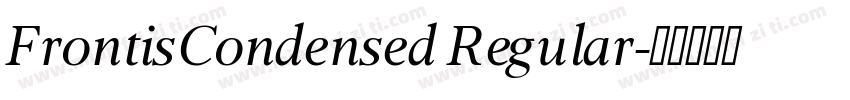 FrontisCondensed Regular字体转换